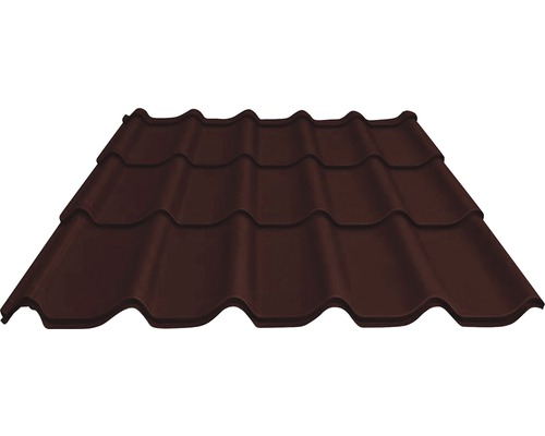 PRECIT dakpanplaat metaal RAL 8017 chocoladebruin 2660 x 1170 x 0,5 mm