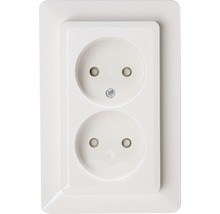 Dubbel stopcontact met frame