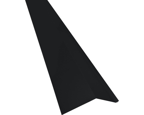 PRECIT Slagregenschort voor bolle knik, RAL9005 zwart, 1000x135x190 mm