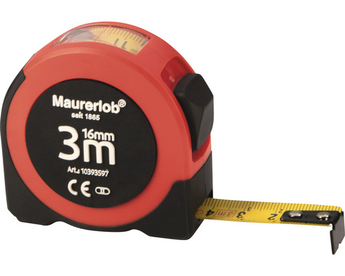 MAURERLOB Rolbandmaat Basic 16 mm, 3 meter