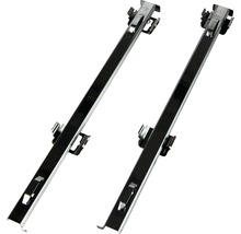 Twee metalen strips voor plankbevestiging