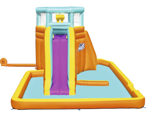 Opblaasbare waterglijbaan met zwembad voor de tuin