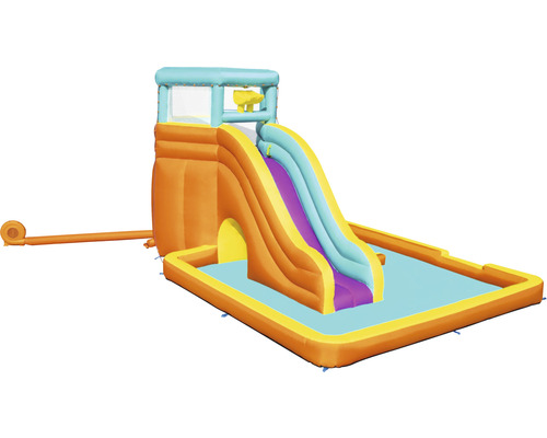 Opblaasbare waterglijbaan met zwembad voor de tuin