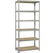 Metalen rek met zes legplanken