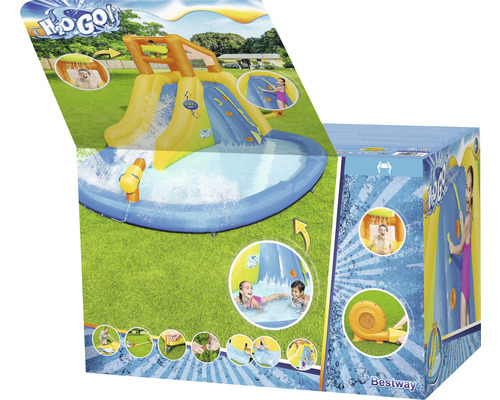 Verpakking van een opblaasbare waterglijbaan met zwembad van Bestway