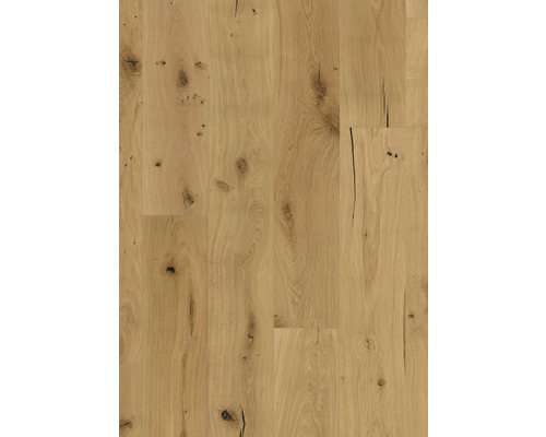 Eiken parketvloer met natuurlijke houtkenmerken.