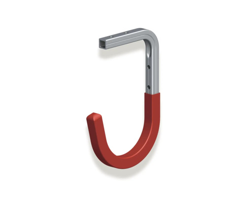 ALFER wand- en plafondhaak met rubbercoating type 8, d 110 x h 165 x d 90 mm Wandhaak van metaal en kunststof