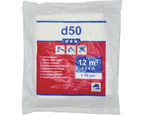 Afdekfolie multifunctioneel 3x4 m LDPE Multifunctioneel afdekzeil in verpakking, 12 vierkante meter