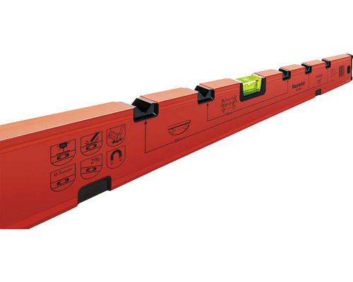 Waterpas van metaal met waterpassen voor horizontale en verticale uitlijning