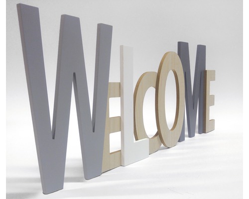 Decoratieve houten inscriptie Welkom