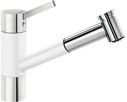 BLANCO Keukenkraan met uittrekbare handdouche Tivo-S silgranietwit BLANCO Keukenkraan met uittrekbare handdouche Tivo-S silgranietwit