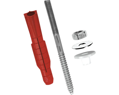 Plug met schroef, moer en sluitringen