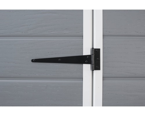 T-scharnier bevestigd aan een houten deur