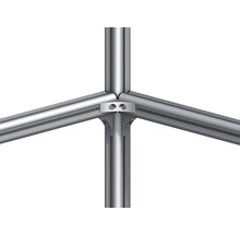ALFER coaxis®-verbindingshoek met kogels, gepolijst aluminium, h/d 48,5 mm
