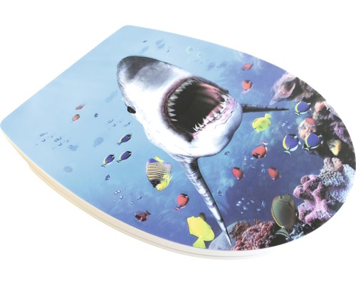Toiletbril met haaien- en vismotief