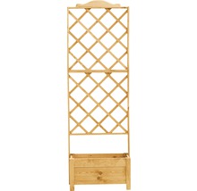 Houten plantenbak met klimrek