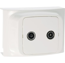 Opbouw antennecontactdoos met twee aansluitingen