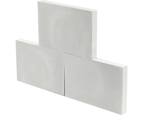 Drie gasbetonblokken voor gebruik in de bouw