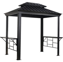 SOJAG BBQ-paviljoen Messina met hardtop dak paaldikte 12x12 cm, aluminium antraciet 292x179x262 cm