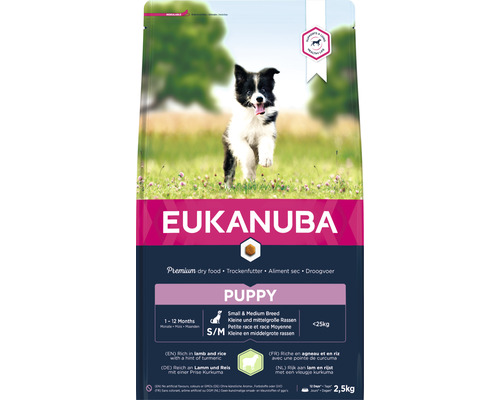 EUKANUBA Hondenvoer Pup S/M lam & rijst 2,5 kg