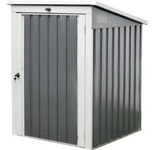 Metalen tuinhuis met afsluitbare deur voor de opslag van tuingereedschap