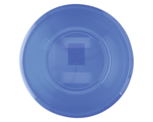 Blauwe kunststof plaat van bovenaf