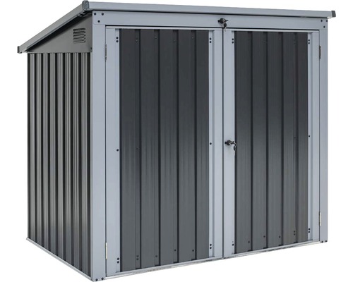 Metalen tuinhuis met dubbele deur