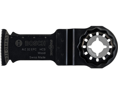 BOSCH Invalzaagblad Starlock AIZ 32 EC High Carbon Steel voor hout, 32x40 mm Bosch multitool zaagblad AIZ 32 EPC HCS hout Starlock aansluiting