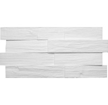 DECOSA Wandpaneel kunststof hout wit 50 x 23,5 cm 5 stuks