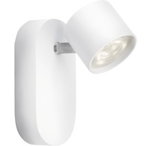 Witte wandlamp met verstelbare spot