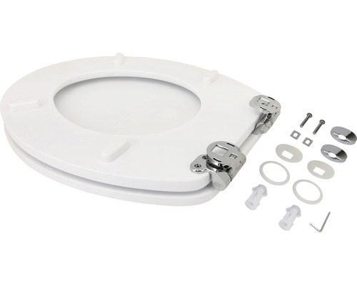 Witte toiletbril met bevestigingsmateriaal