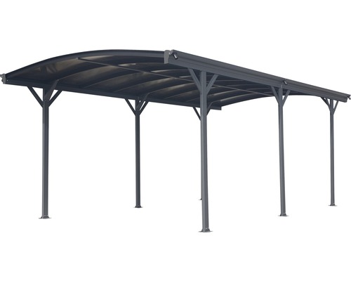 Metalen carport met gebogen dak voor buiten