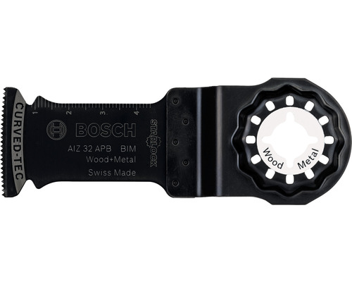 BOSCH Invalzaagblad Starlock AIZ 32 APB bimetaal voor hout en metaal, 32x50 mm Bosch invalzaagblad AIZ 32 APB BIM voor hout en metaal