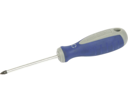 Schroevendraaier met blauw handvat