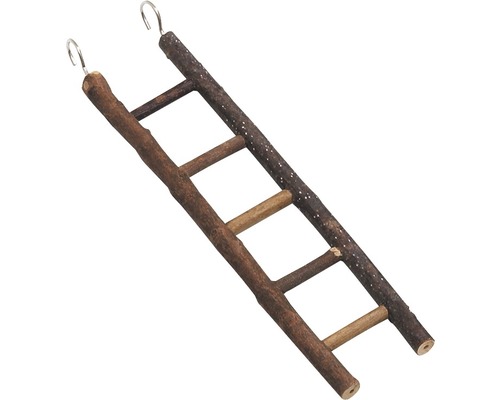 Houten ladder voor kleine dieren met haken