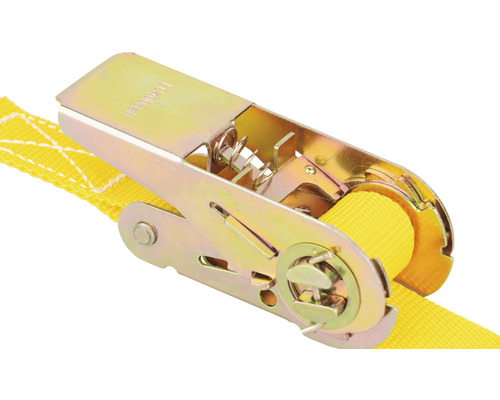 Spanband met ratel van metaal en textielband