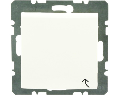 BERKER S1 Stopcontact 1-voudig RA met klapdeksel polar wit glans 47518989 Berker Inzetstuk met frame