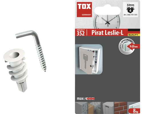 TOX Project 352 Pirat Leslie-L plug met schroefhaak en verpakking