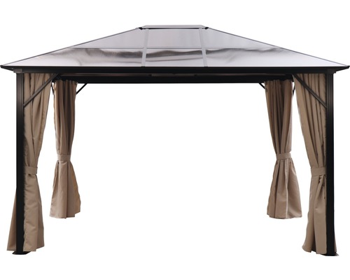 Paviljoen met dak en gordijnen
