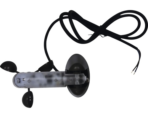 Windmeter voor gemotoriseerde luifels antraciet, incl. 1,5 m aansluitkabel Anemometer voor windmeting met kabel