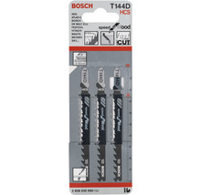 Bosch decoupeerzaagbladen T144D HCS, geschikt voor hout, in een verpakking van 3 stuks