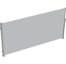 Terrasscherm 1,8x3 stof uni lichtgrijs, frame RAL 9006 aluminium met afneembare paal