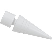 GARDINIA Chicago eindknop spits wit ø 20 mm 2 stuks