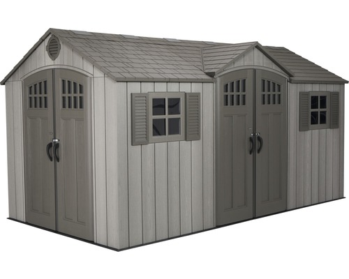Tuinhuis met dubbele deur en raam