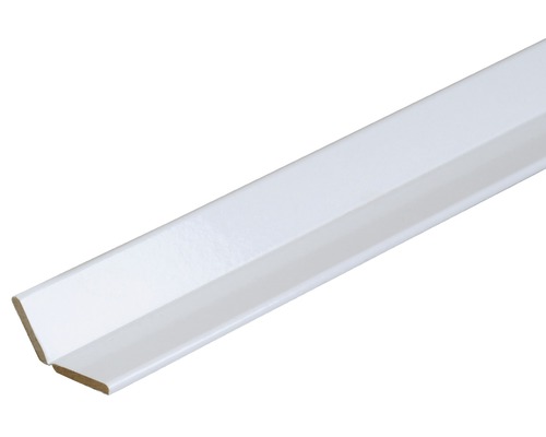 Coverboard Hoeklat flexibel hoogglans wit 2600 x 22 x 22 mm Kunststof hoekprofiel