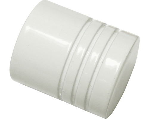 GARDINIA Chicago eindknop cilinder wit ø 20 mm 2 stuks