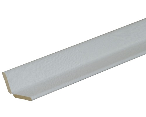 Coverboard Hoeklat padena flexibel structuur wit 2600 x 22 x 22 mm Houten plint