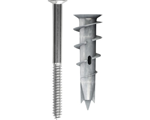 Een schroef en een metalen plug