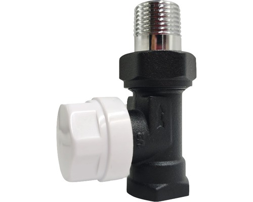 Radiatorkraan met thermostaataansluiting en schroefdraad