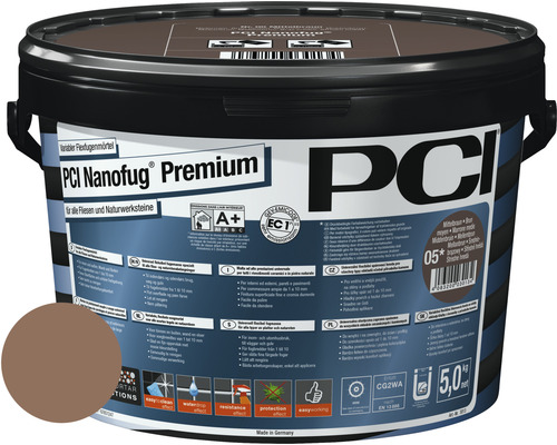PCI Nanofug® Premium Variabele flexvoegenmortel voor tegels en natuursteen terra 5 kg